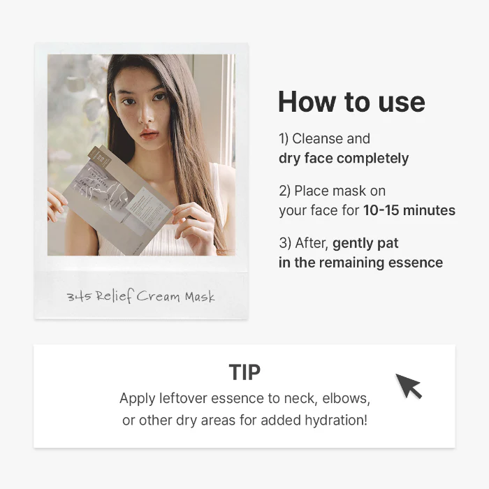 345 Relief Cream Mask (Pack of 4) - Image 9